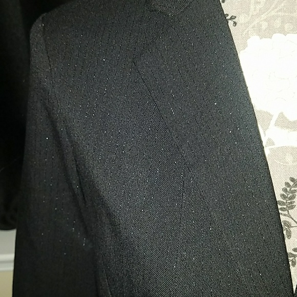 George by Mark Eisen Black Striped Blazer 8 - Picture 3 of 3